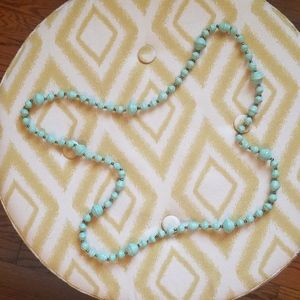 Noonday Mint Green Paper Bead & Seed Bead Necklace